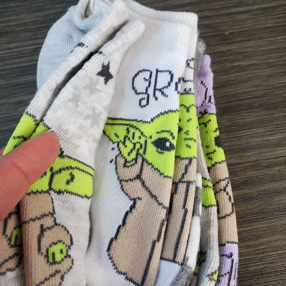 Star Wars The Mandalorian Grogu Baby Yoda Women's No-show Socks -‎ 5 Pair